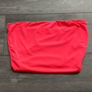 Coral tube top
